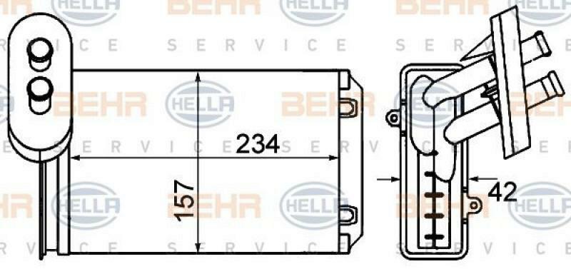 HELLA Heat Exchanger, interior heating