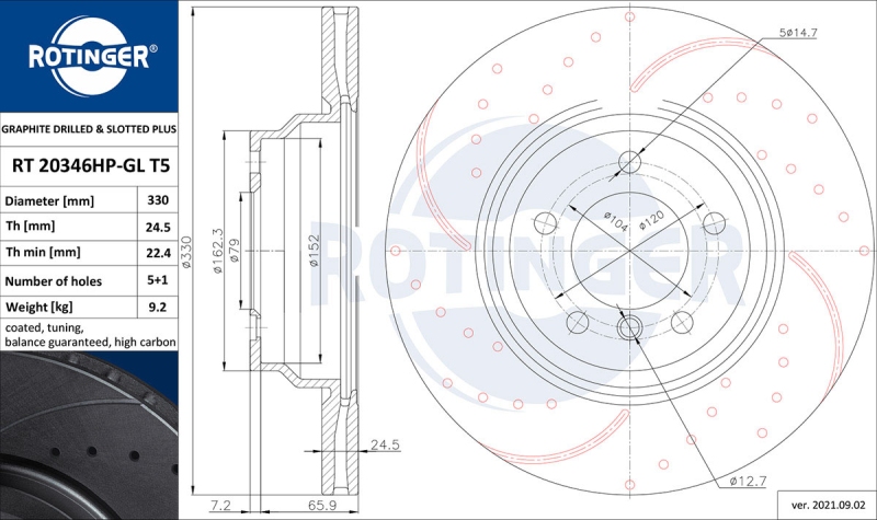 2x ROTINGER Bremsscheibe