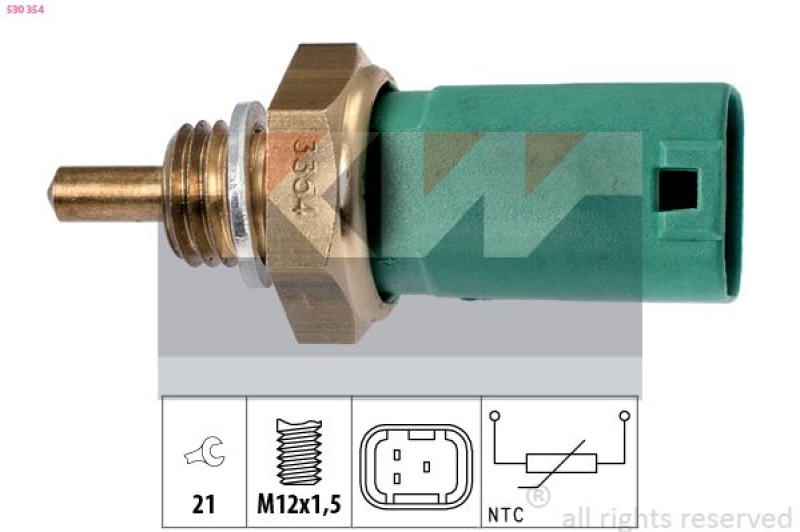 KW Sensor, K&uuml;hlmitteltemperatur Made in Italy - OE Equivalent