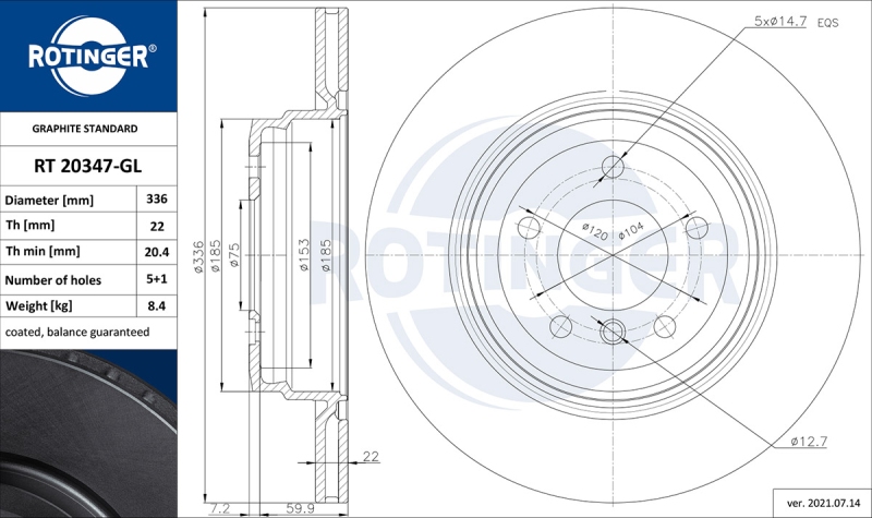 2x ROTINGER Bremsscheibe