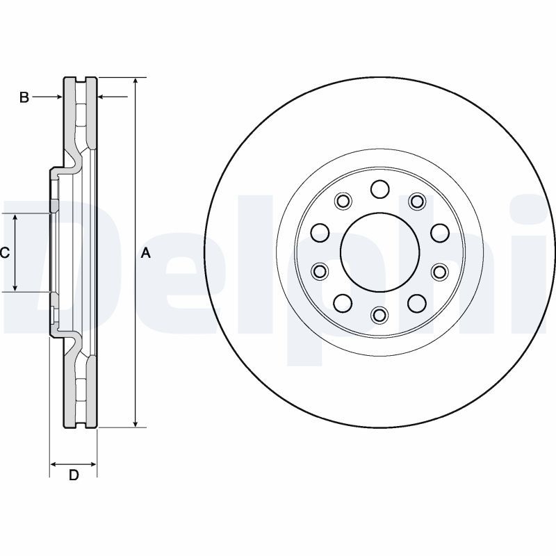 2x DELPHI Bremsscheibe