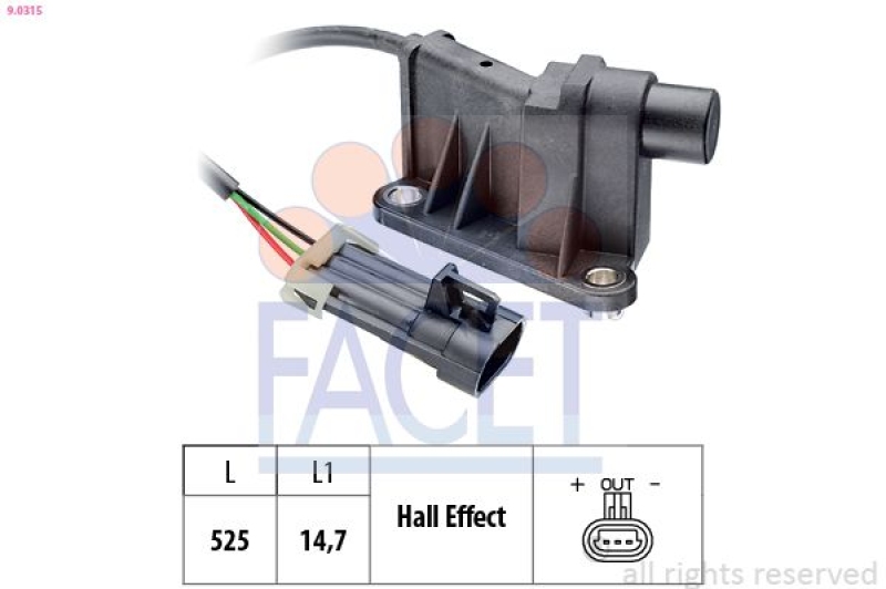 FACET Sensor, camshaft position Made in Italy - OE Equivalent