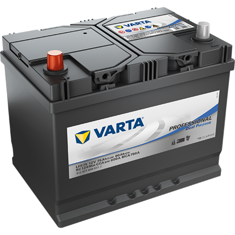 VARTA Starterbatterie Batterie Professional Starter Dual Purpose 75Ah 600A B01