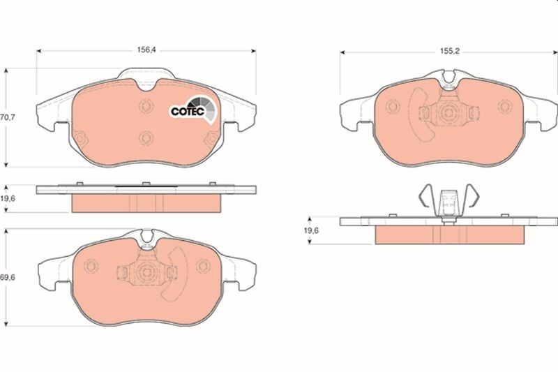 TRW Brake Pad Set, disc brake COTEC