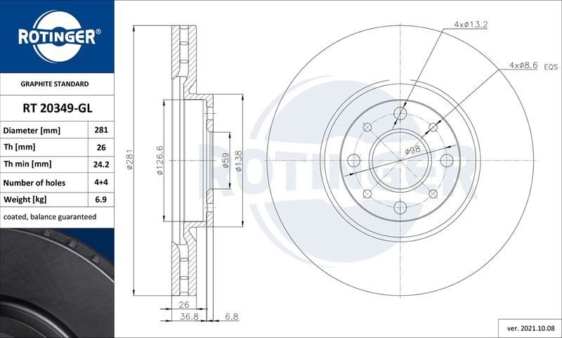 2x ROTINGER Bremsscheibe