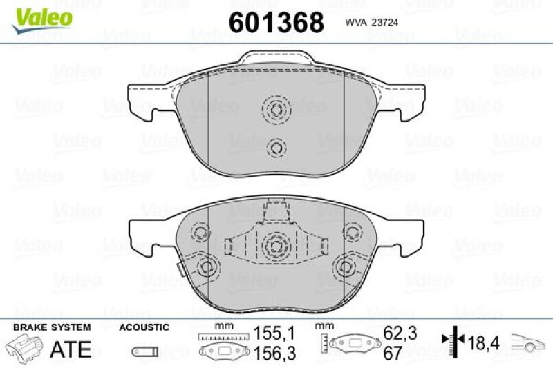 VALEO Brake Pad Set, disc brake