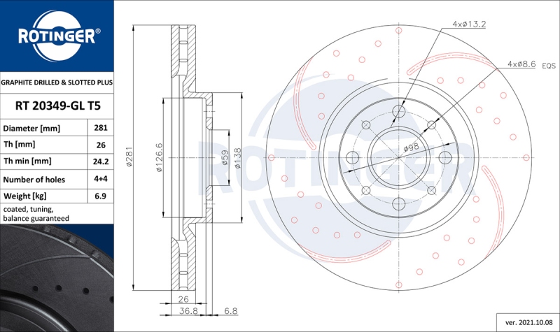 2x ROTINGER Bremsscheibe