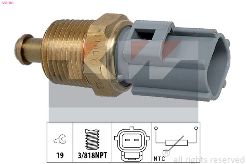 KW Sensor, Kühlmitteltemperatur Made in Italy - OE Equivalent