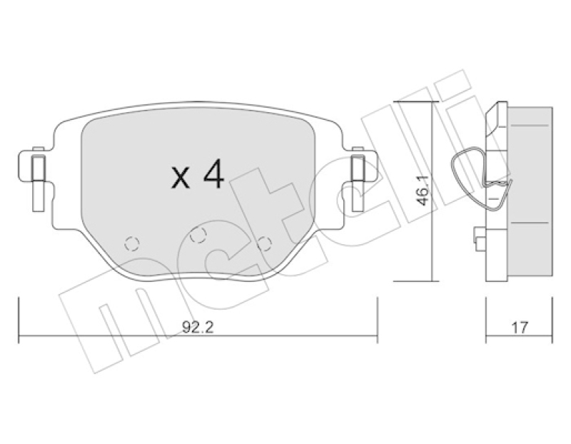 METELLI Brake Pad Set, disc brake