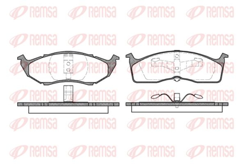 REMSA Brake Pad Set, disc brake