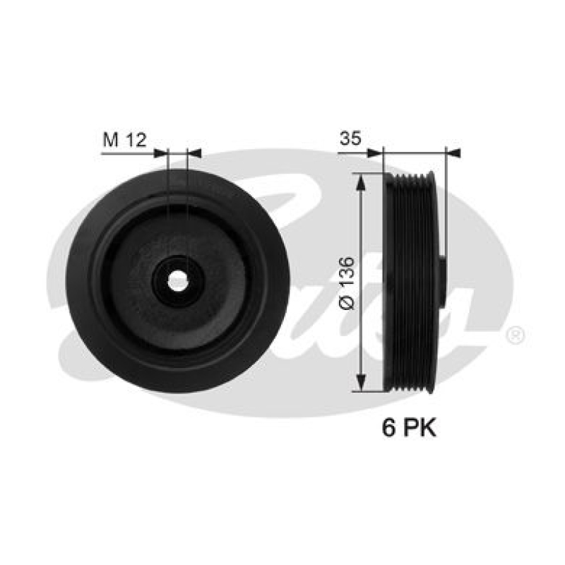 GATES Belt Pulley, crankshaft DriveAlign®