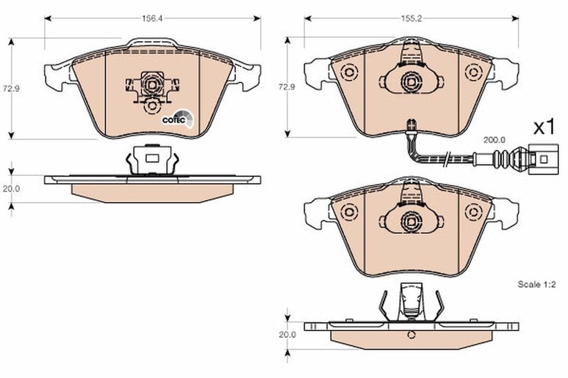 TRW Brake Pad Set, disc brake COTEC