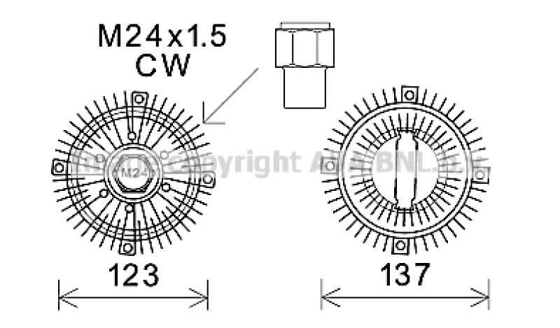 AVA QUALITY COOLING Clutch, radiator fan