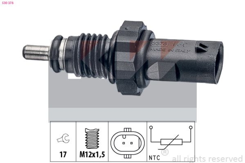 KW Sensor, Kraftstofftemperatur Made in Italy - OE Equivalent