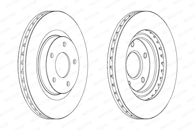 2x FERODO Bremsscheibe PREMIER