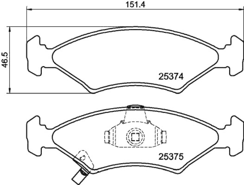 HELLA Brake Pad Set, disc brake