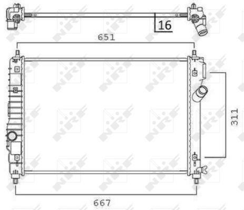 NRF Radiator, engine cooling