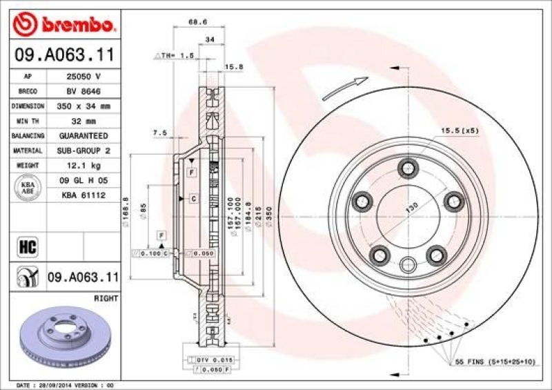 BREMBO BREMSSCHEIBEN + BREMBO BREMSBELÄGE