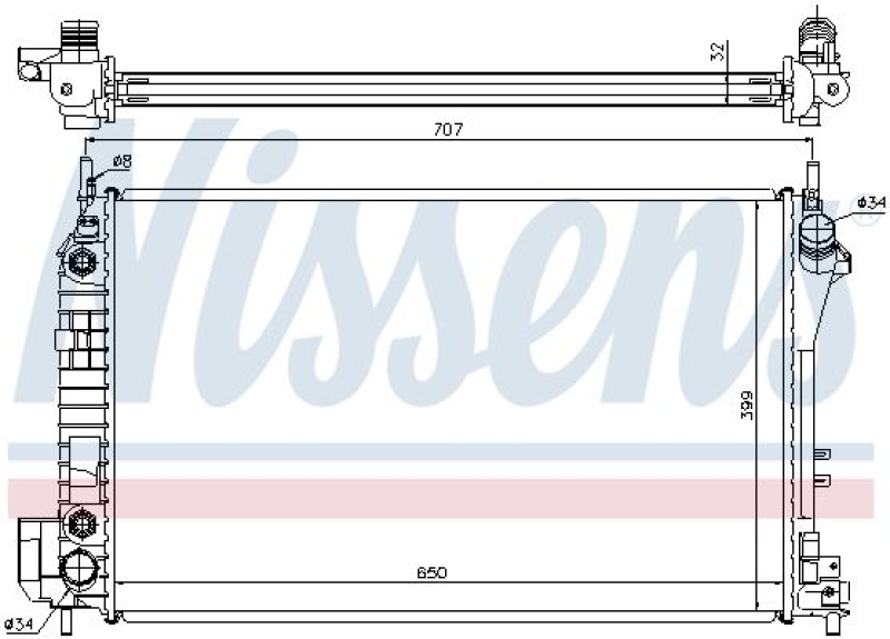 NISSENS Radiator, engine cooling ** FIRST FIT **