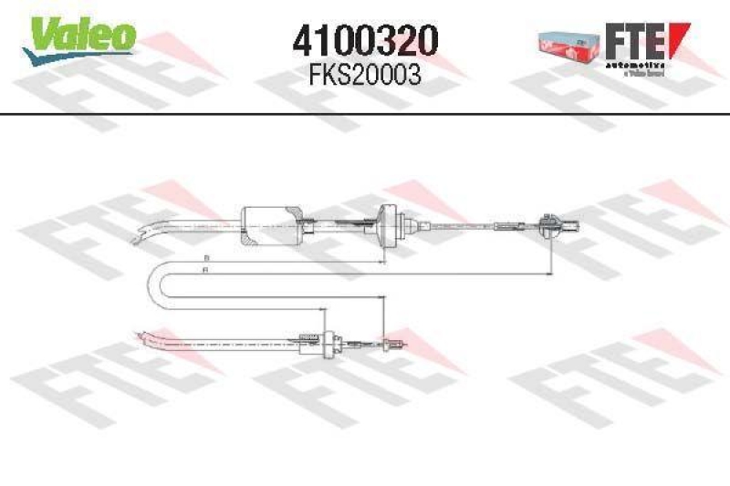 VALEO Seilzug, Kupplungsbet&auml;tigung FTE CLUTCH ACTUATION