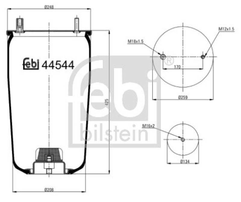 FEBI BILSTEIN Bellow, air suspension