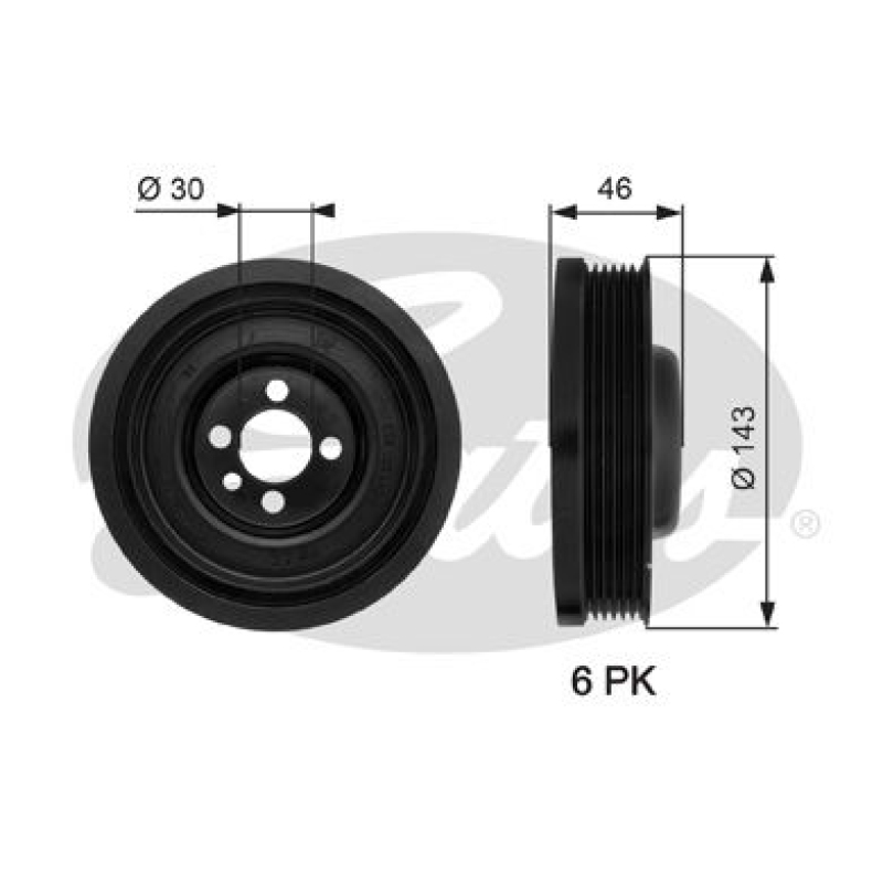 GATES Belt Pulley, crankshaft DriveAlign®