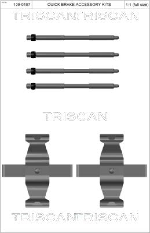 TRISCAN Accessory Kit, disc brake pad
