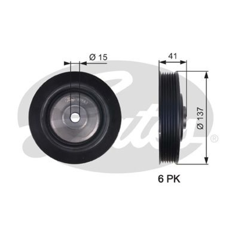 GATES Belt Pulley, crankshaft DriveAlign®