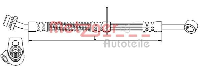 METZGER Brake Hose