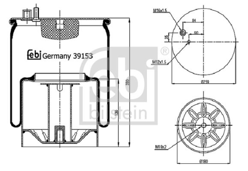 FEBI BILSTEIN Bellow, air suspension