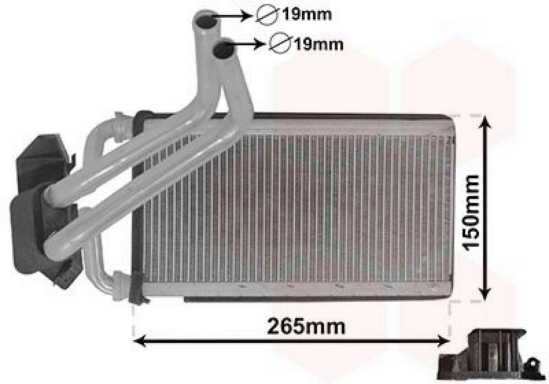 VAN WEZEL Heat Exchanger, interior heating