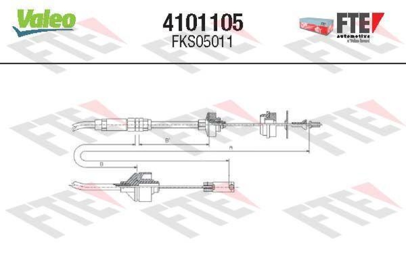 VALEO Seilzug, Kupplungsbet&auml;tigung FTE CLUTCH ACTUATION