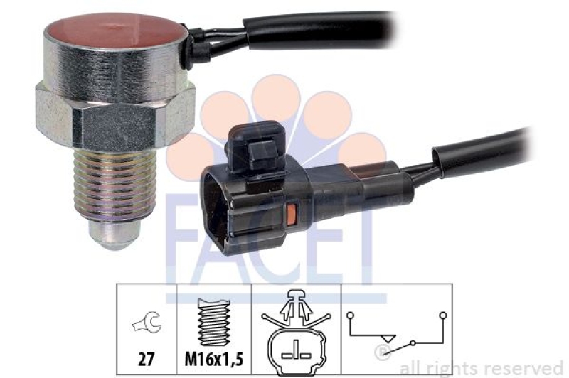 FACET Switch, reverse light Made in Italy - OE Equivalent