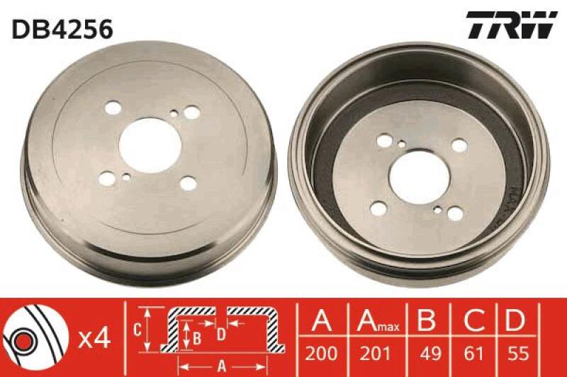 2x TRW Bremstrommel