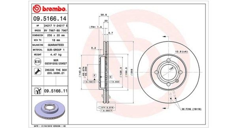 2x MAGNETI MARELLI Bremsscheibe