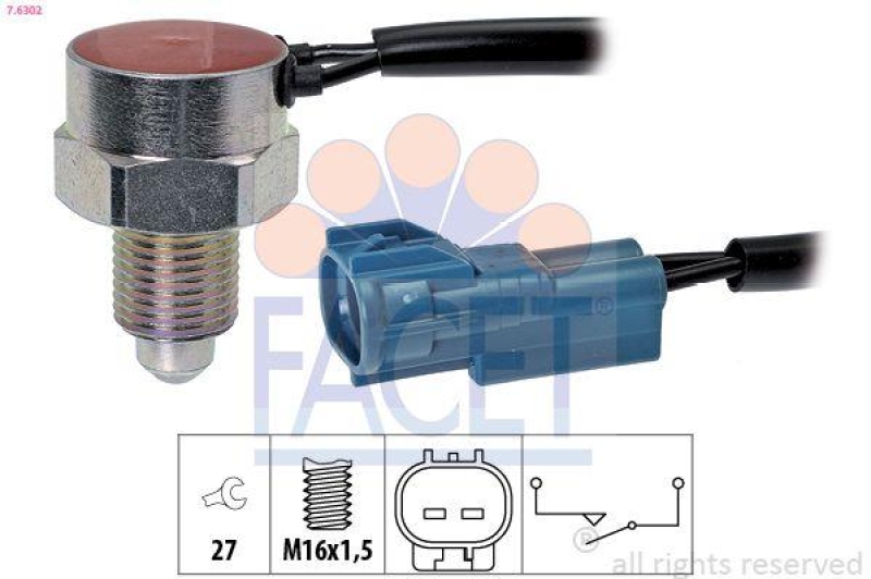 FACET Schalter, Rückfahrleuchte Made in Italy - OE Equivalent