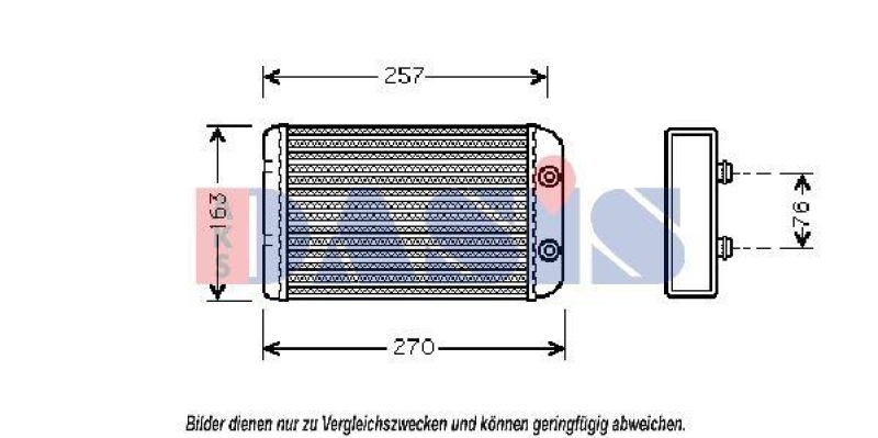 AKS DASIS Wärmetauscher, Innenraumheizung