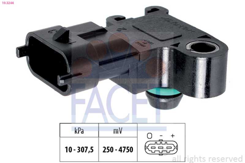 FACET Luftdrucksensor, H&ouml;henanpassung Made in Italy - OE Equivalent