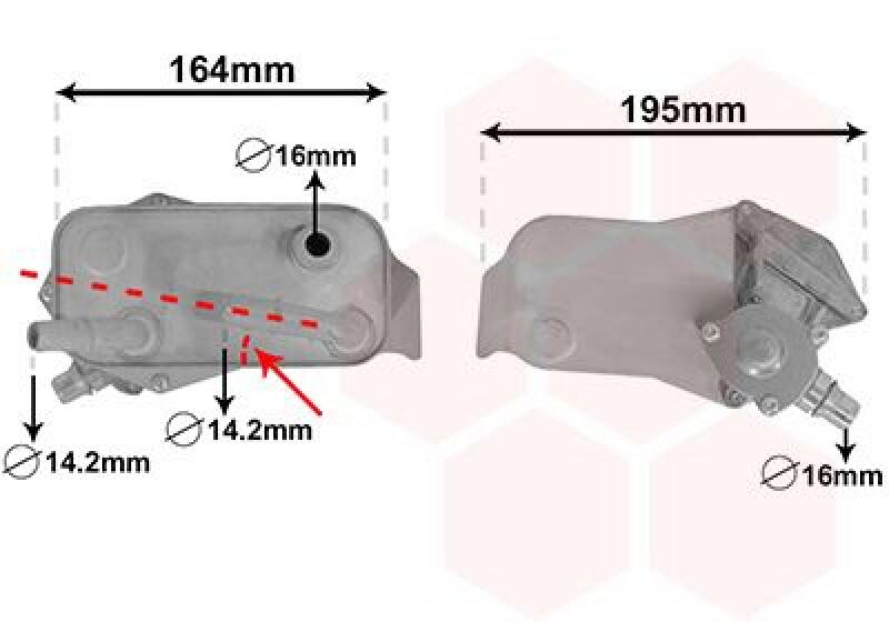 VAN WEZEL Oil Cooler, automatic transmission