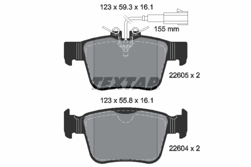 TEXTAR Brake Pad Set, disc brake Q+