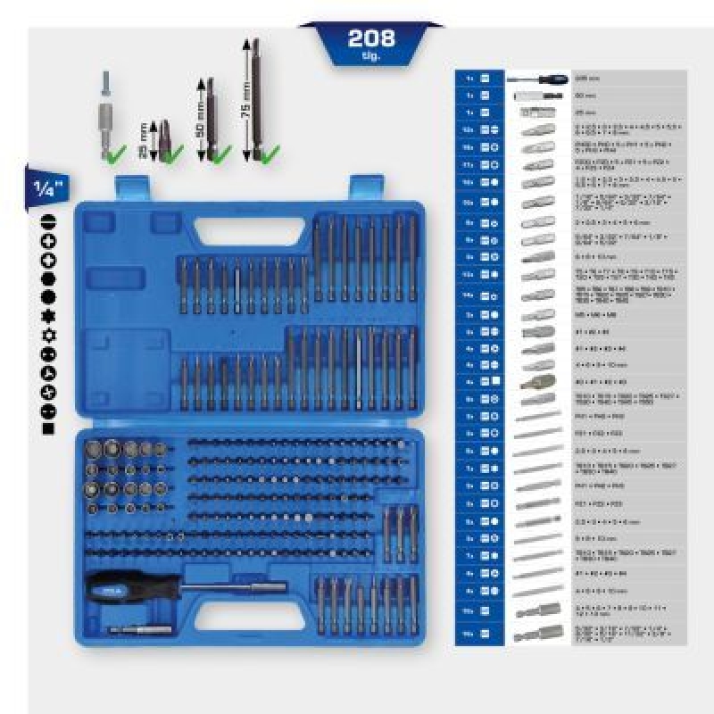 KS TOOLS Set, Schraubendreher-Einsatz (Bits)