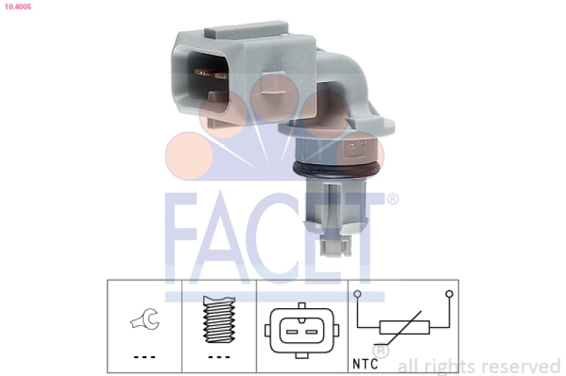 FACET Sensor, Ansauglufttemperatur Made in Italy - OE Equivalent