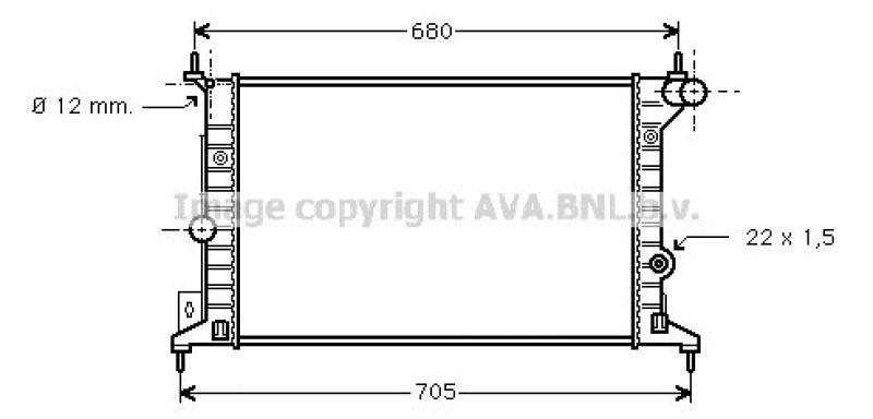 AVA QUALITY COOLING Radiator, engine cooling