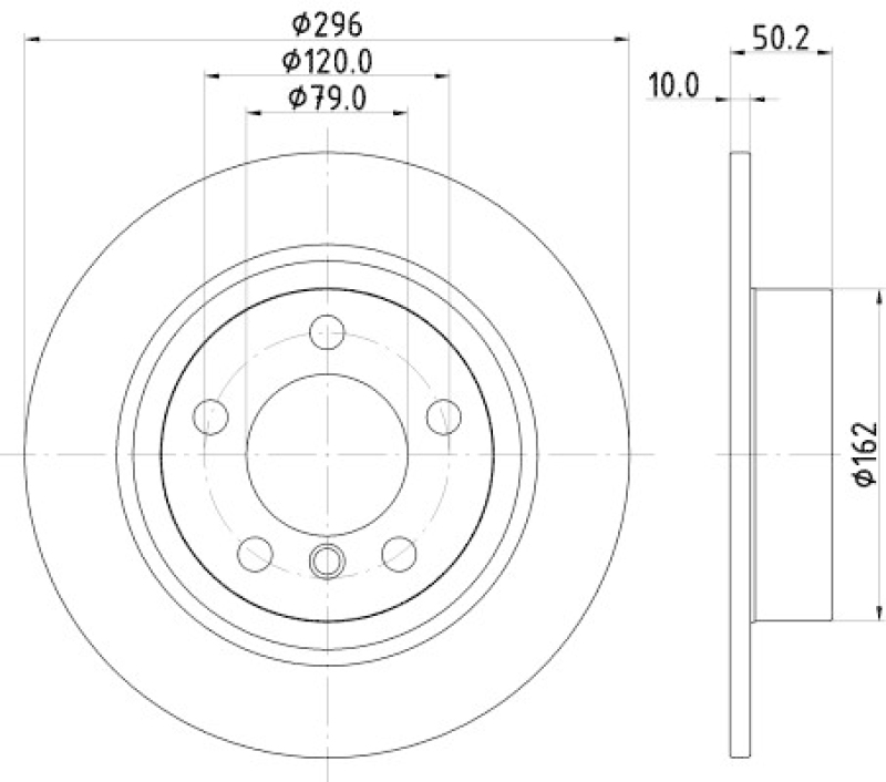 2x HELLA Brake Disc PRO