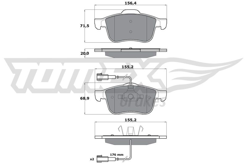 TOMEX Brakes Brake Pad Set, disc brake