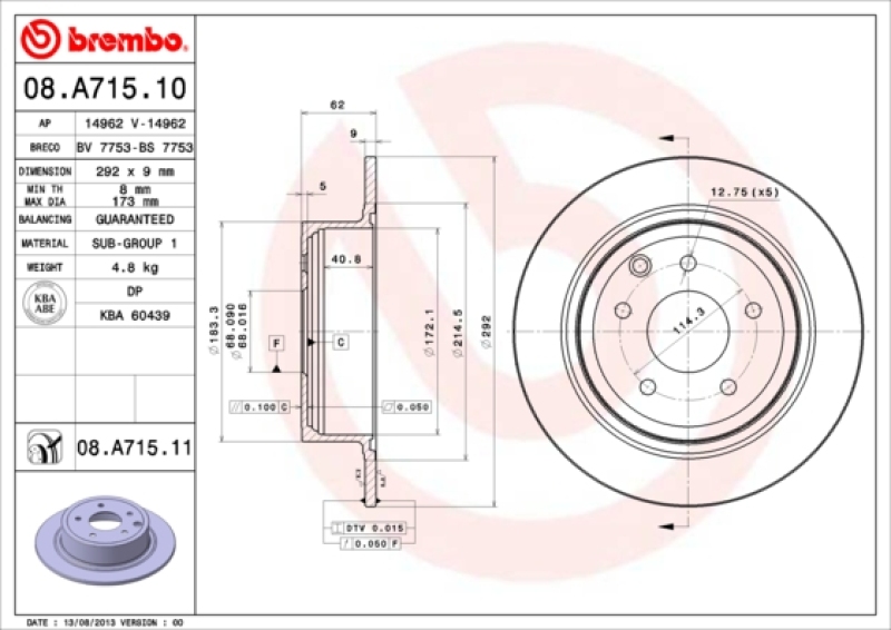 2x BREMBO Brake Disc PRIME LINE