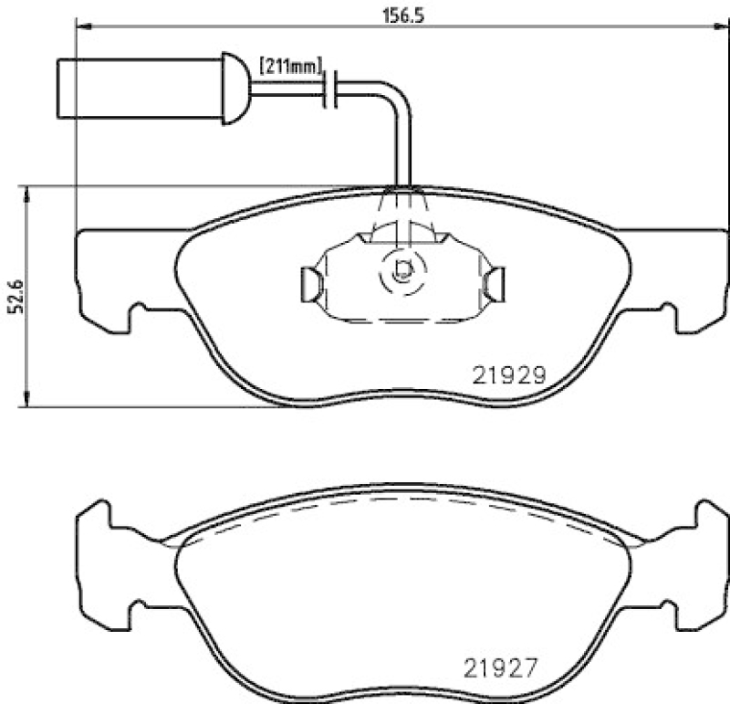 HELLA Brake Pad Set, disc brake