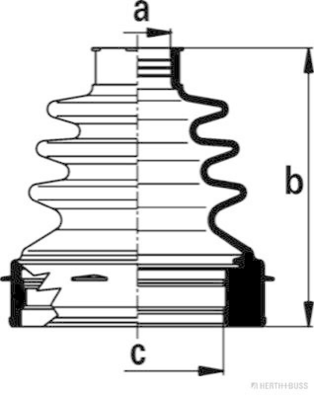 HERTH+BUSS JAKOPARTS Bellow Set, drive shaft