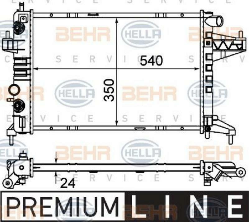 HELLA Kühler, Motorkühlung BEHR HELLA SERVICE *** PREMIUM LINE ***