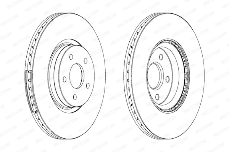 2x FERODO Brake Disc PREMIER